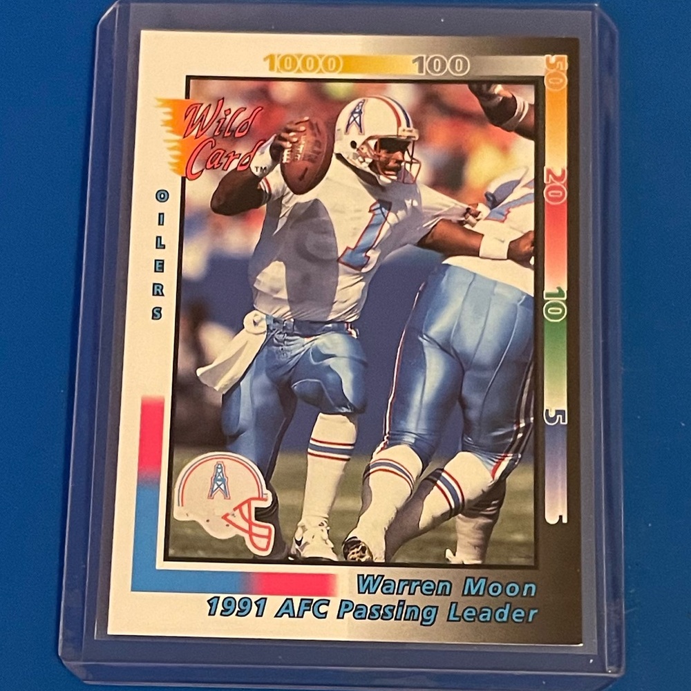 Warren Moon #242 1992 Wild Card Football Trading Card